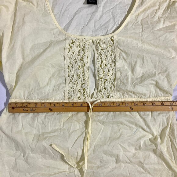 Yellow Flowy 3/4 Sleeve Top Sz Med Willi Smith - Picture 7 of 11